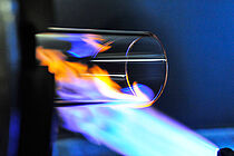 Flame working of glass tubes